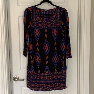 Lucky Brand Shift Dress 3/4 length sleeve